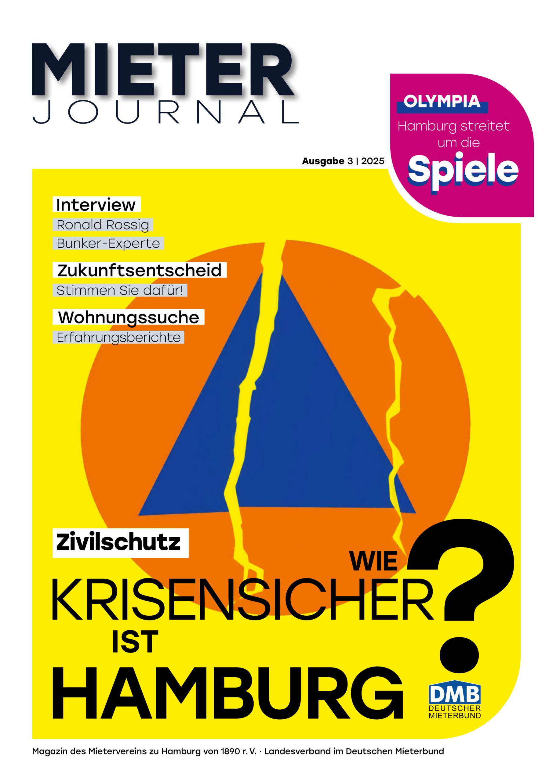 Titelseite des MieterJournals 3/2025
